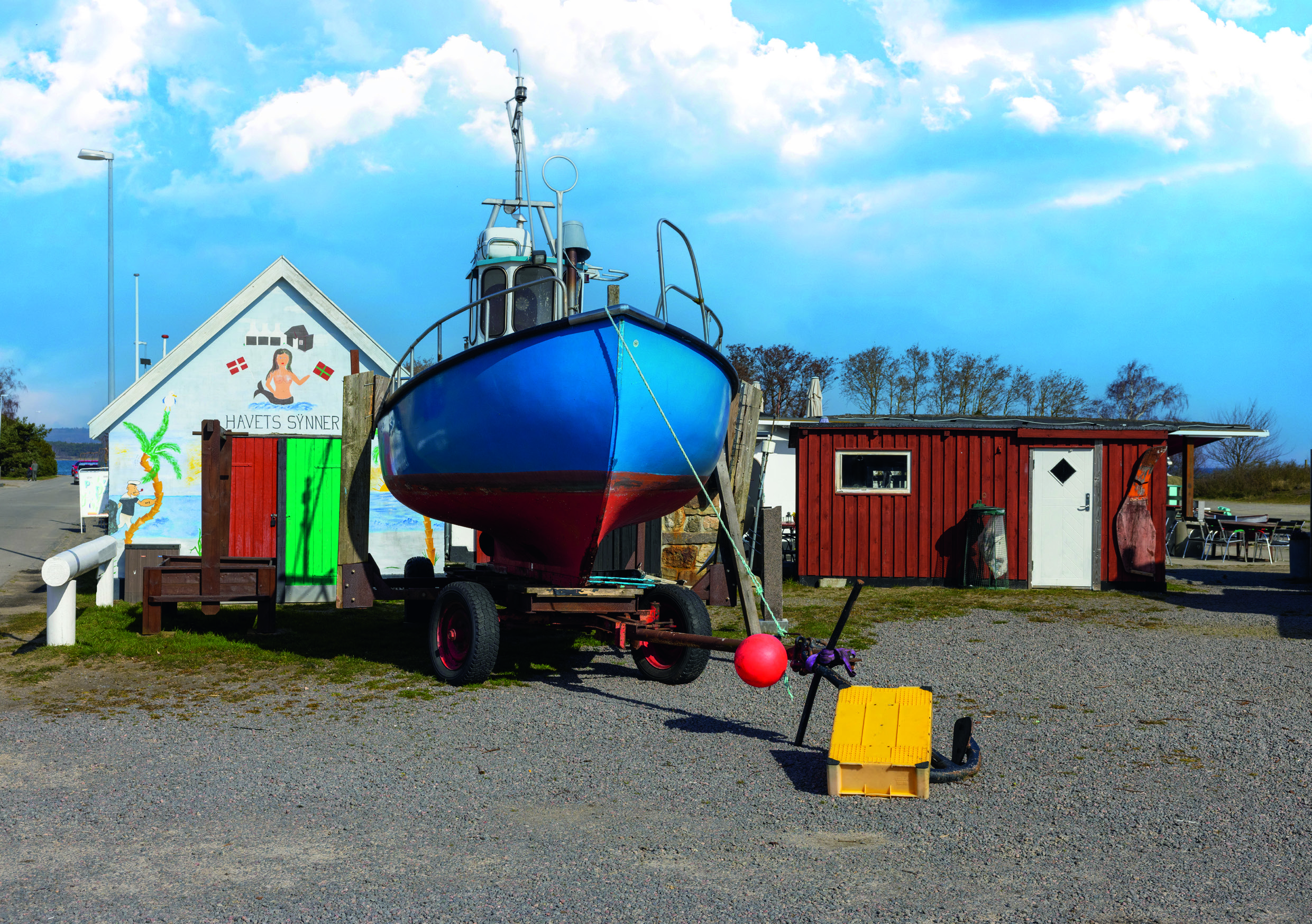 Art. 21076 - Snogebæk Havn med fiskerbåd