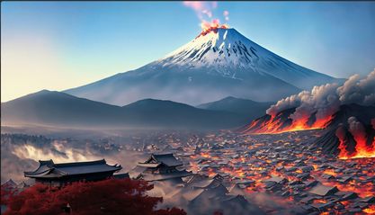 Mt. Fuji i udbrud
